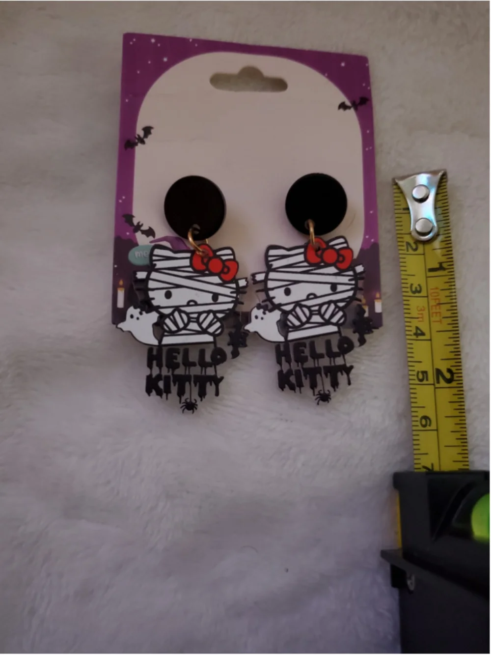 Hello Kitty Mummy Halloween Earrings--Are you 😱 scared yet 😜